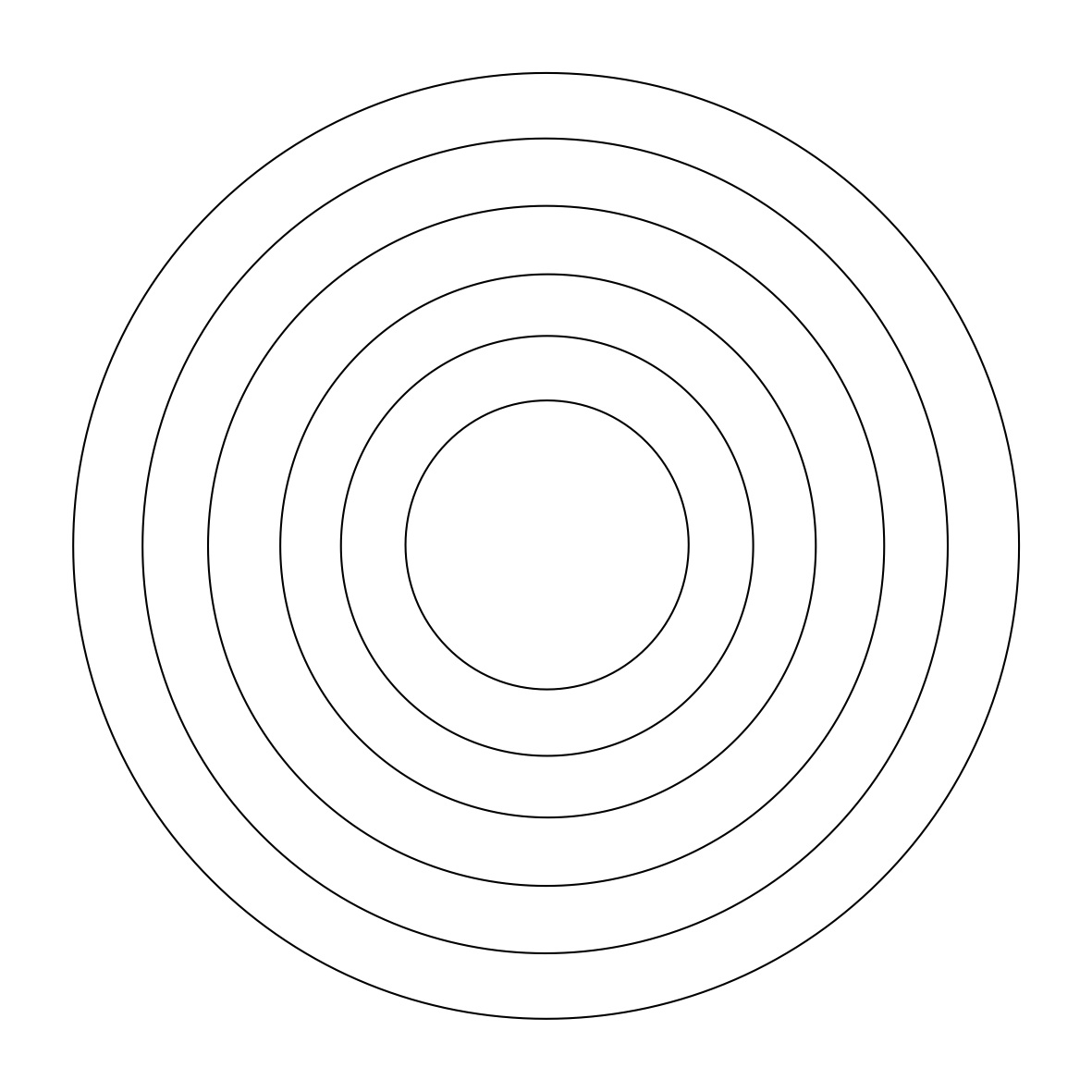 Editable Concentric Circles Template
