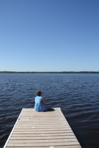 on the dock