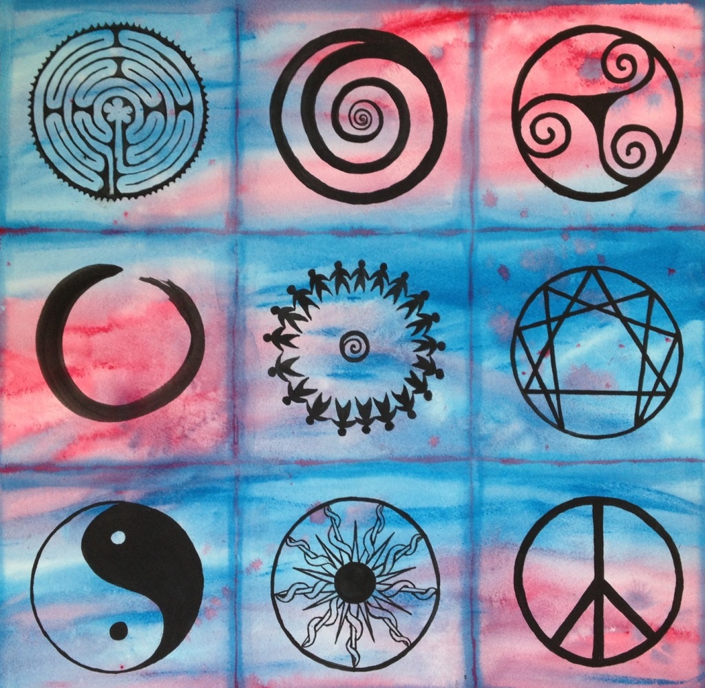 Circle art, created on retreat last summer