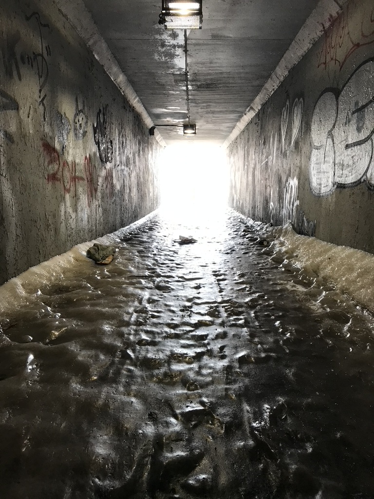 through tunnel